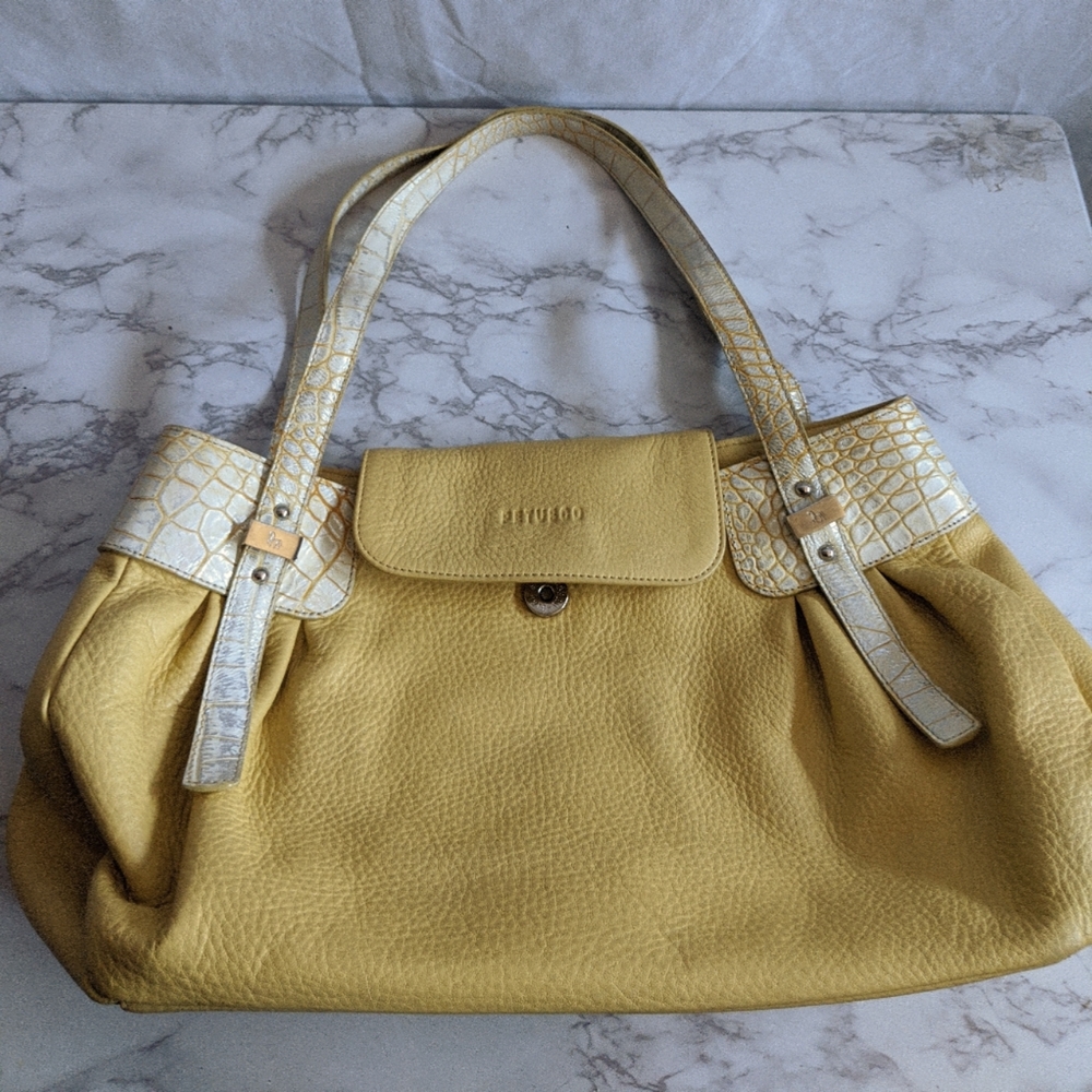 Petusco Yellow Spanish Leather Purse